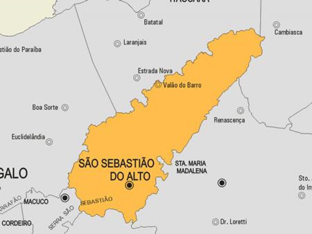 Kat jeyografik nan Sao Sebastião fè Alto minisipalite a