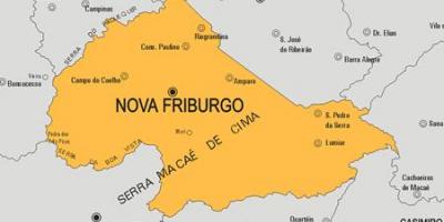 Map de Nova Friburgo minisipalite a