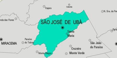 Kat jeyografik nan Sao Jose de Ubá minisipalite a