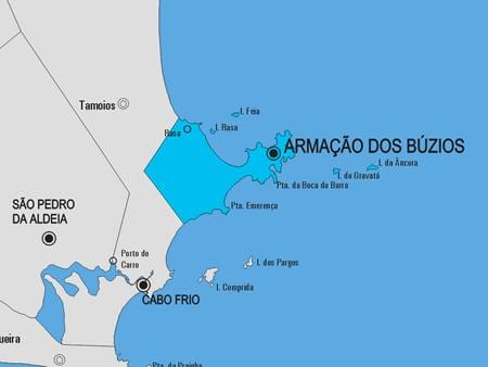 Kat jeyografik nan Armação dos Búzios minisipalite a