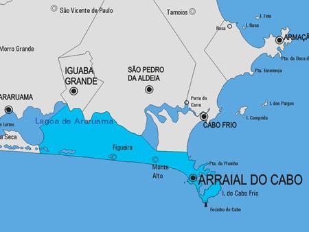 Kat jeyografik nan Arraial fè Cabo minisipalite a