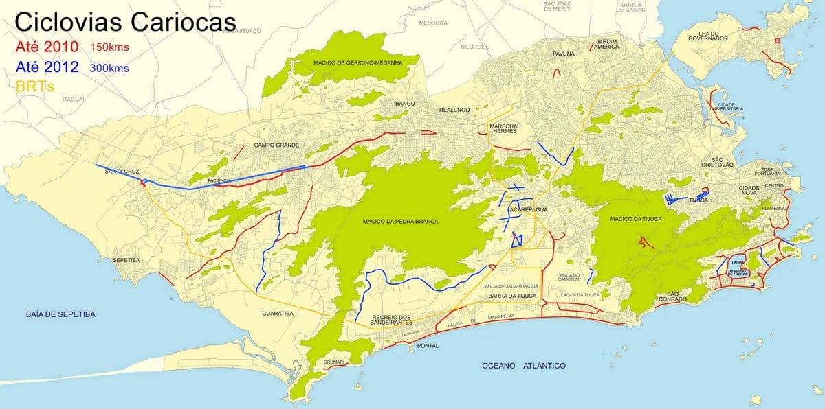 Kat jeyografik nan bisiklèt santye Rio de Janeiro
