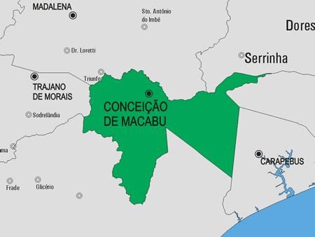 Kat jeyografik nan Conceição de Macabu minisipalite a