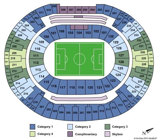 Kat jeyografik nan estad Maracanã sièges