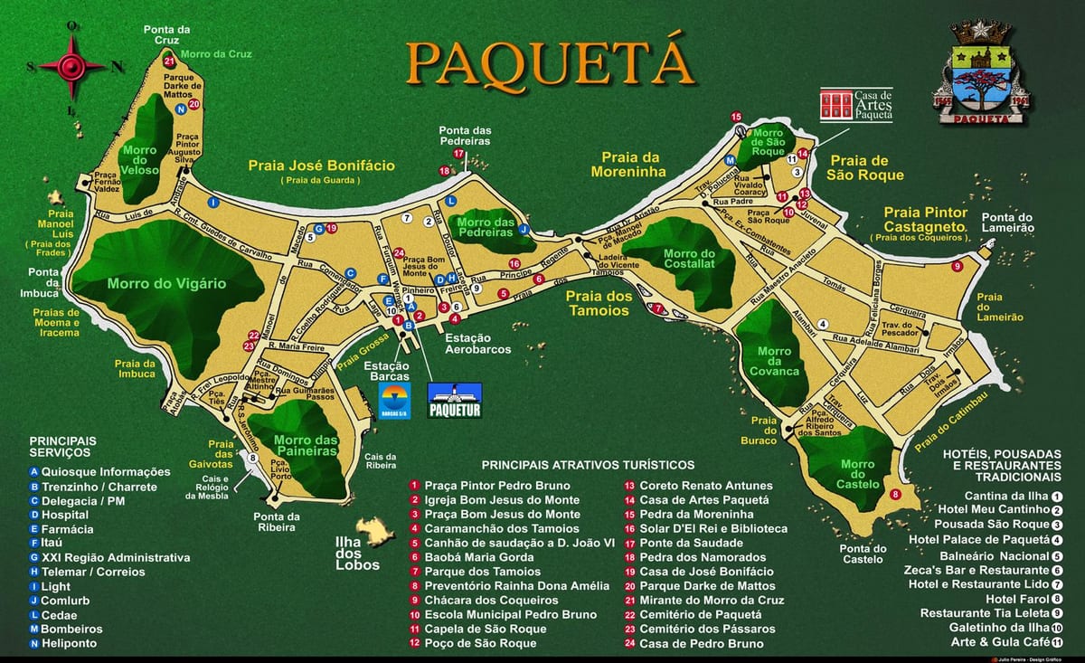 Kat jeyografik nan Ile de Paquetá