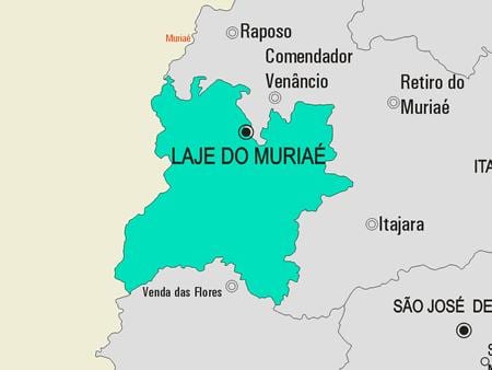 Kat jeyografik nan Laje fè Muriaé minisipalite a