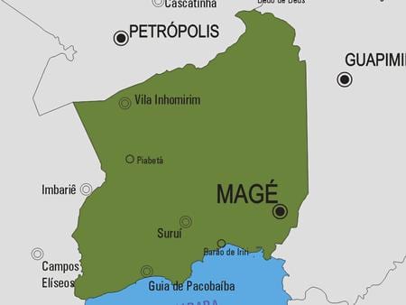 Kat jeyografik nan Magé minisipalite a