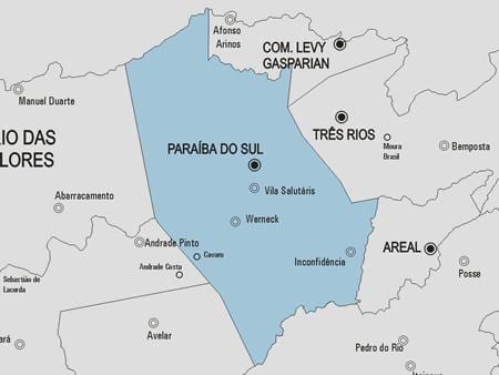 Kat jeyografik nan Paraíba fè Sul minisipalite a