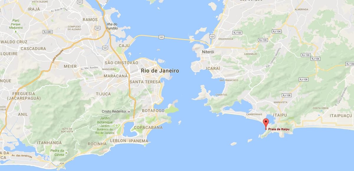 Kat jeyografik nan plaj Itaipú