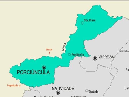 Kat jeyografik nan Porciúncula minisipalite a