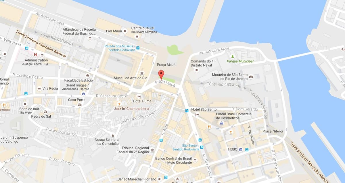 Kat jeyografik nan Praça Mauá