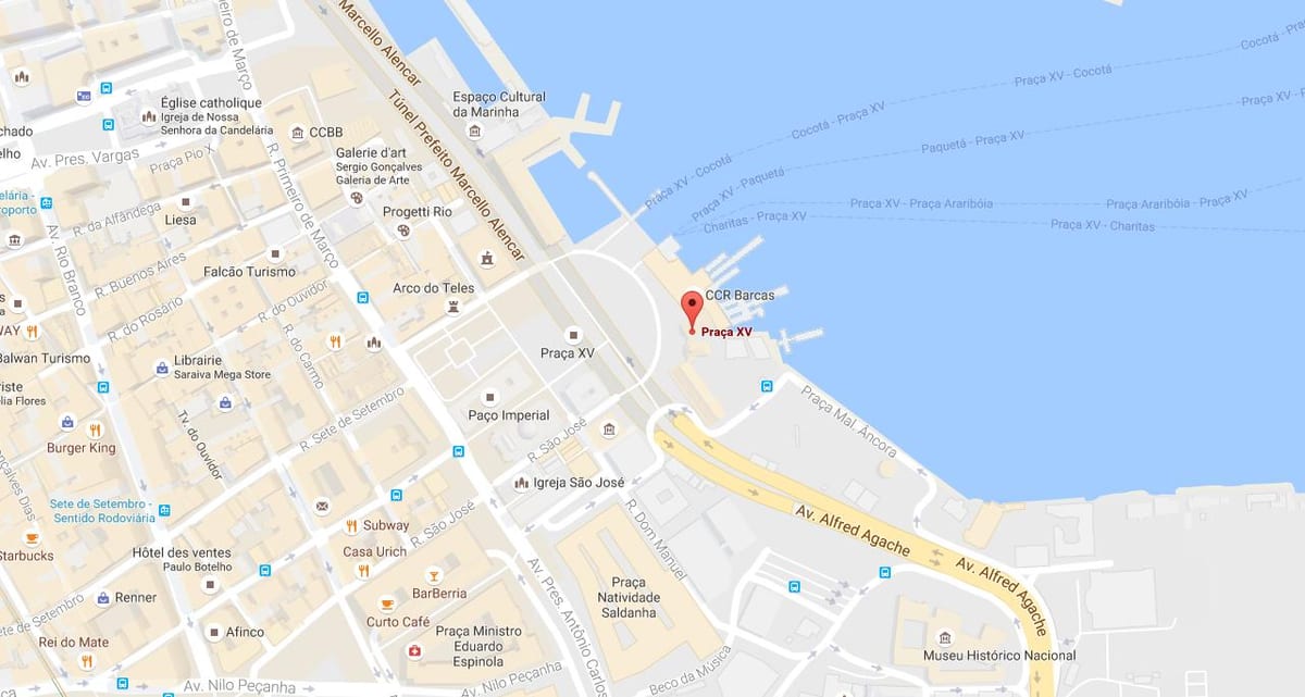 Kat jeyografik nan Praça Quinze