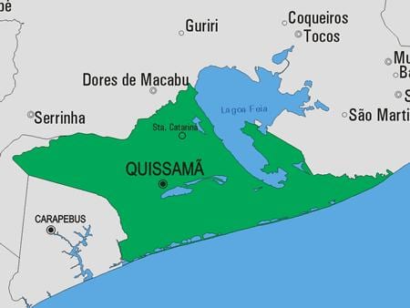 Kat jeyografik nan Quissamã minisipalite a