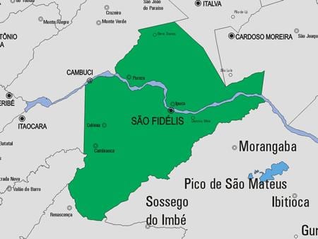 Kat jeyografik nan Sao Francisco de Itabapoana minisipalite a