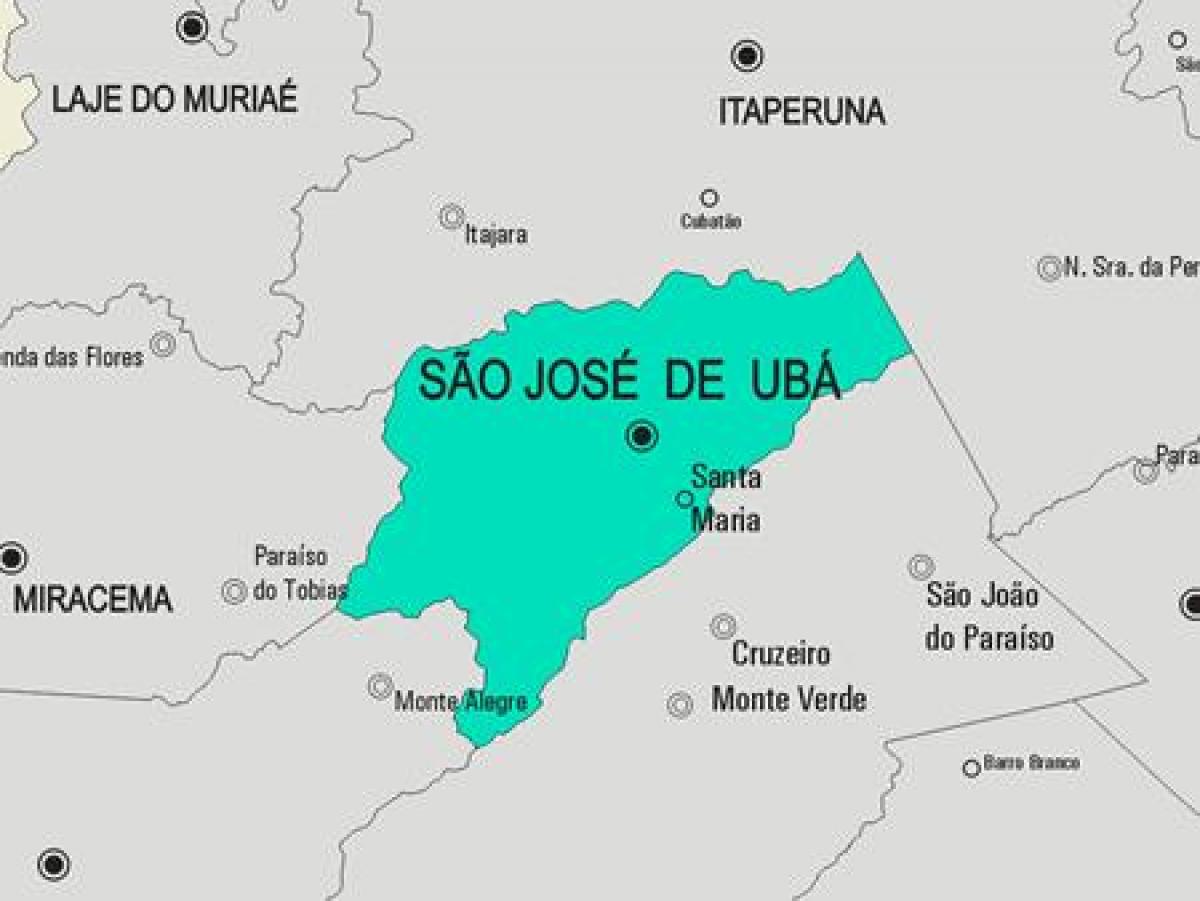 Kat jeyografik nan Sao Jose de Ubá minisipalite a