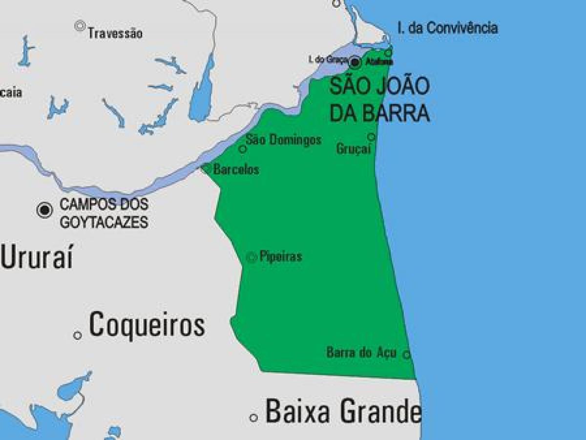 Kat jeyografik nan Sao João da Bara minisipalite a