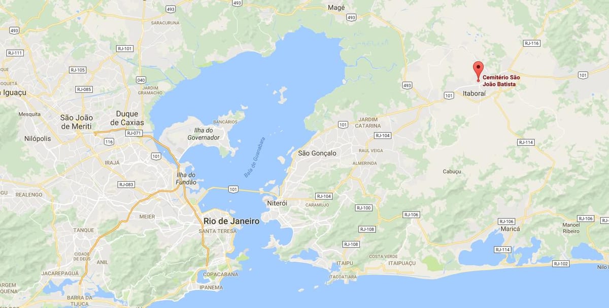 Kat jeyografik nan simityè Sao João Batista