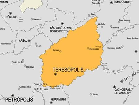 Kat jeyografik nan Teresópolis minisipalite a