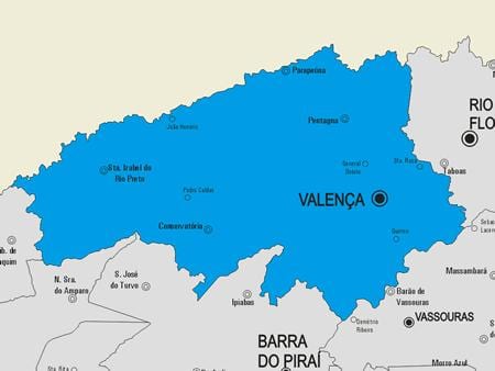 Kat jeyografik nan Valença minisipalite a